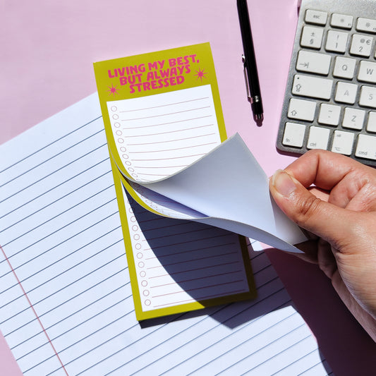 'Living my Best but Stressed' DL Notepad
