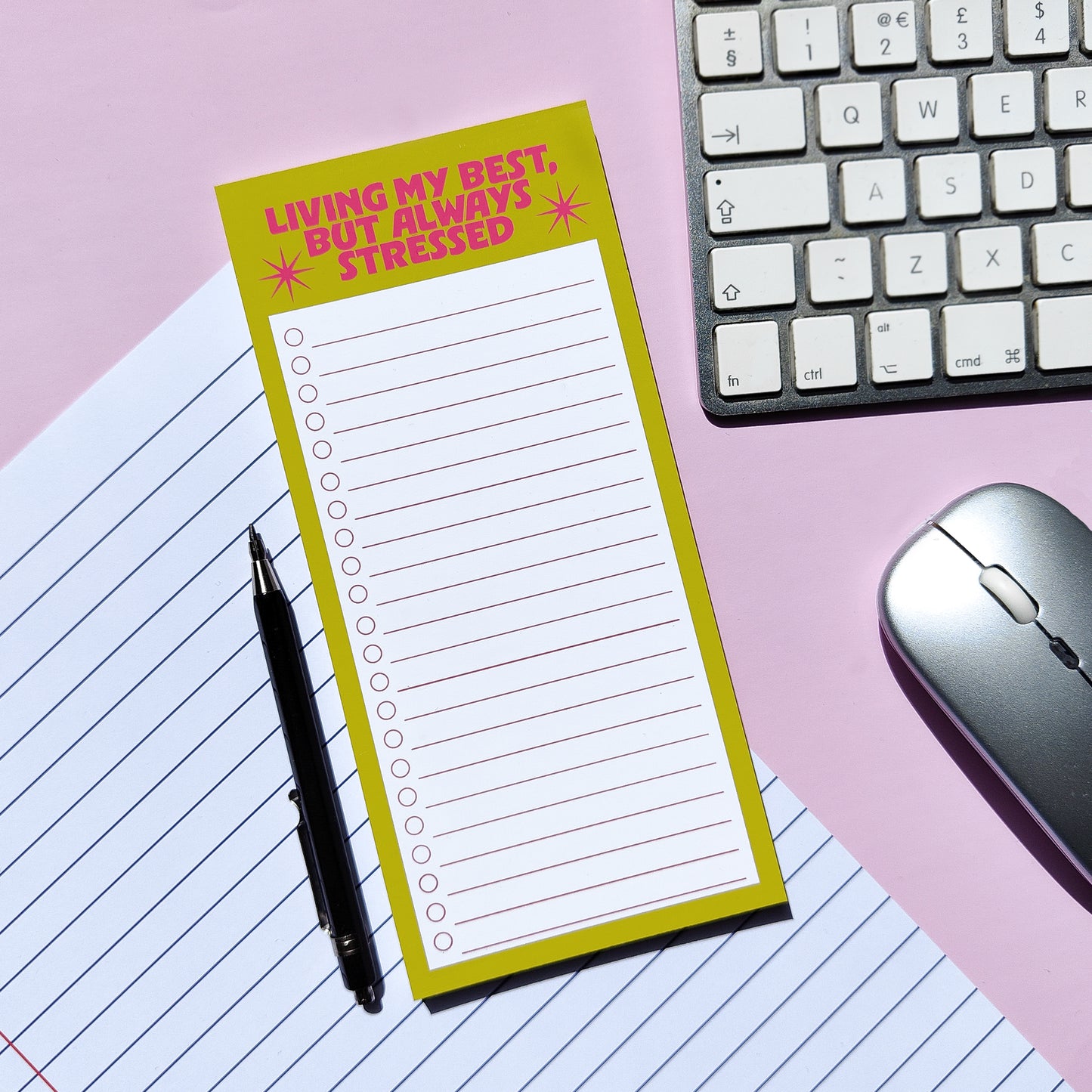 'Living my Best but Stressed' DL Notepad