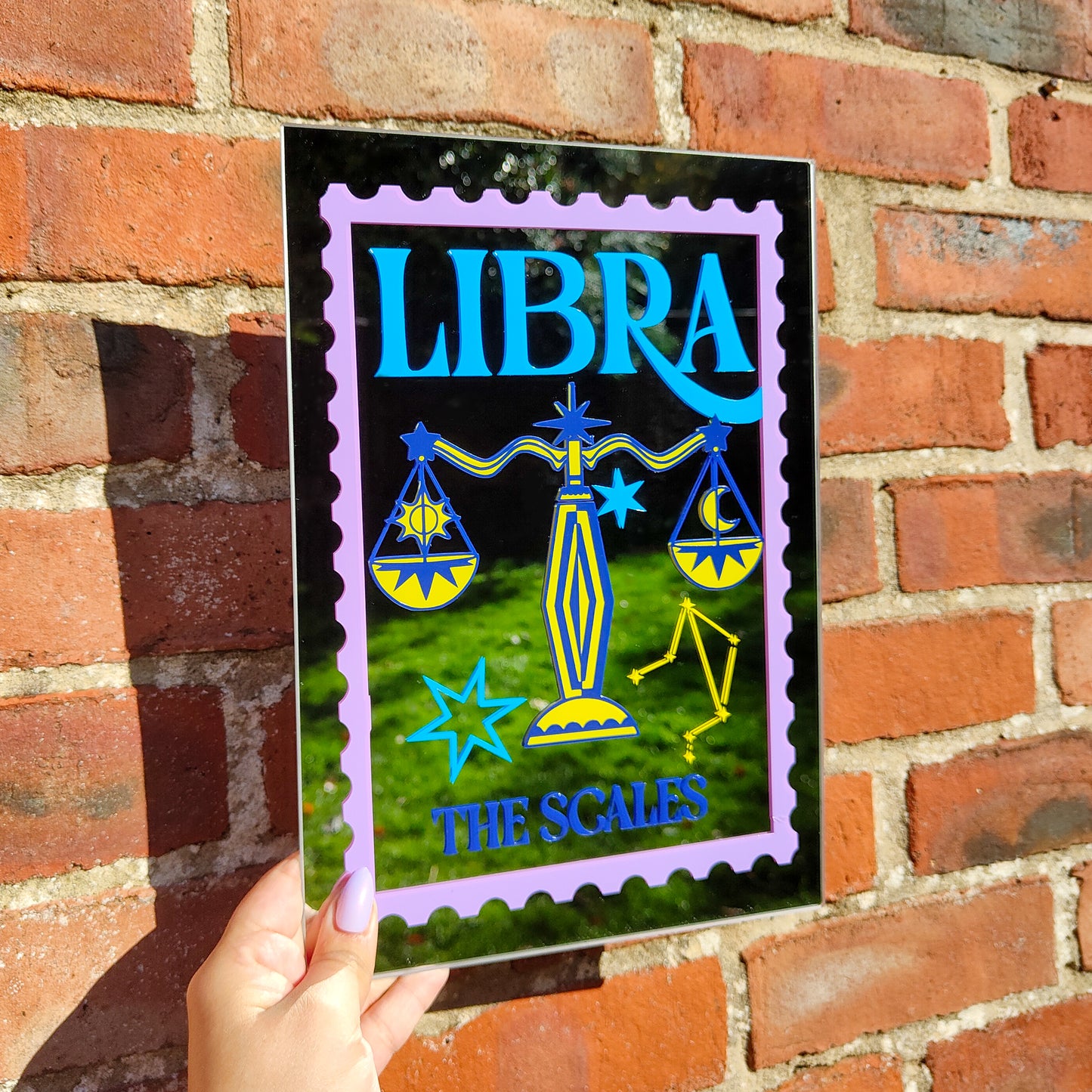 'Libra Zodiac Stamp' Mirror
