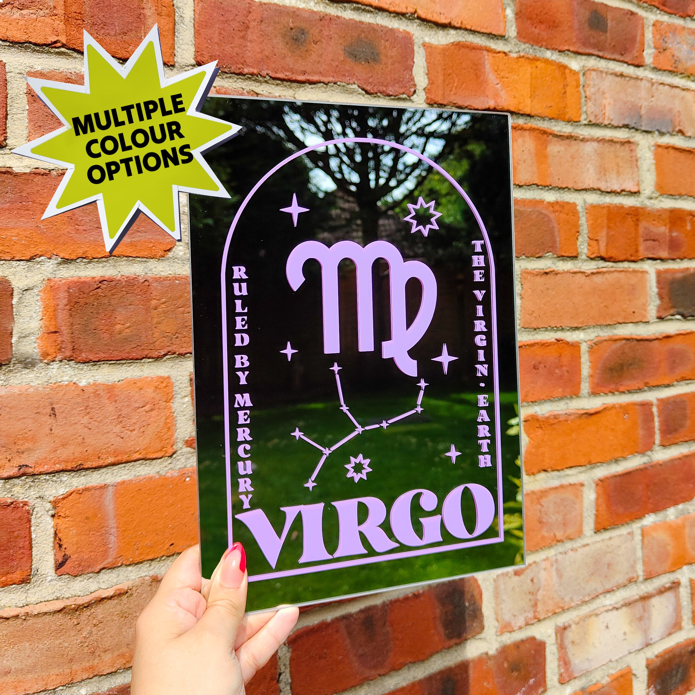 'Zodiac' Mirror (Choose your Sign + Colour)