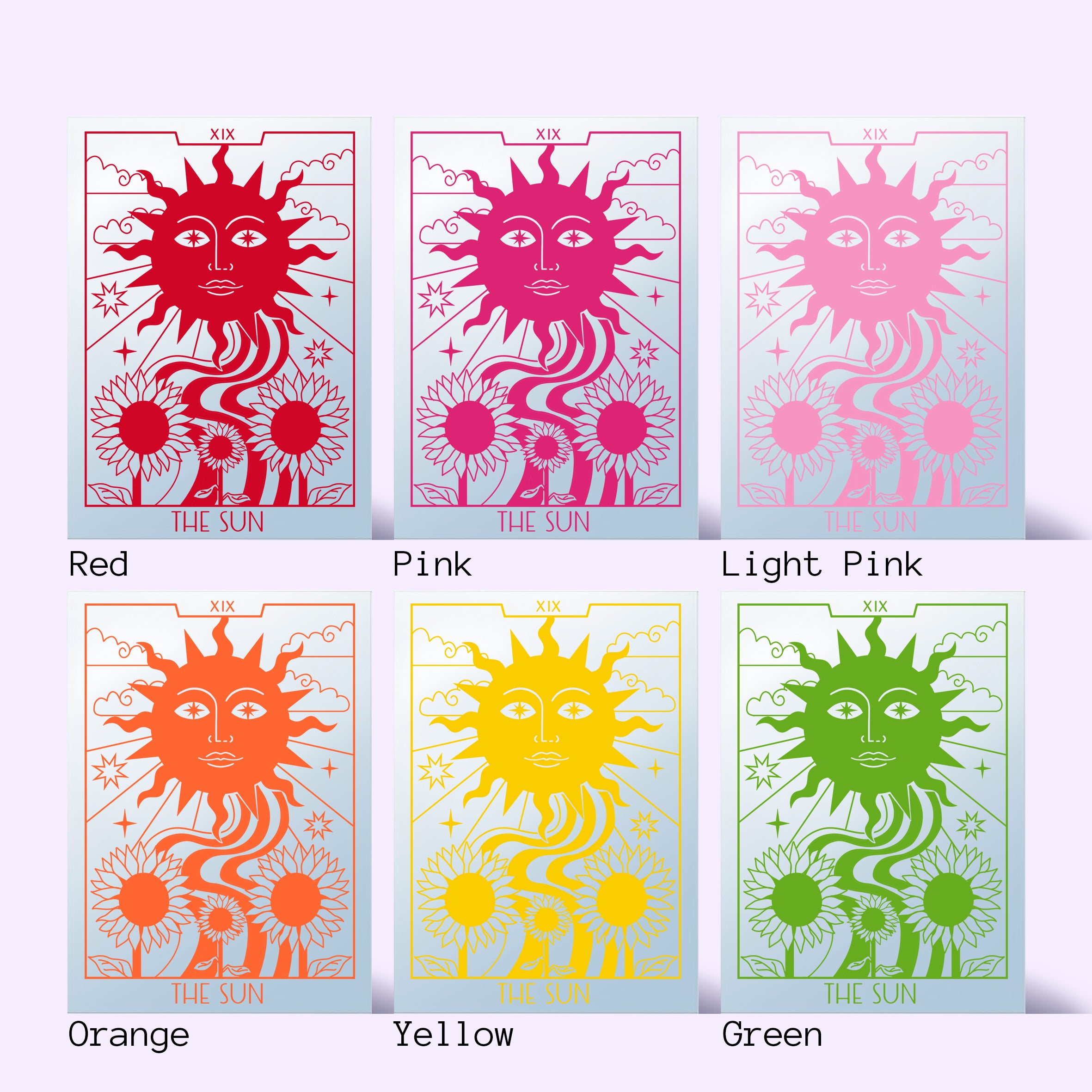 'The Sun' Mirror (Choose your colour)