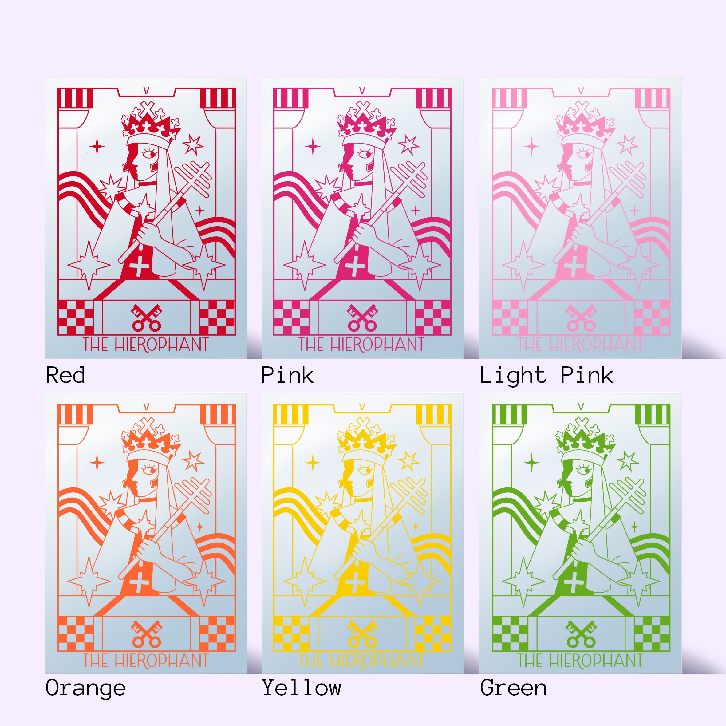 'The Hierophant' Mirror (Choose your colour)