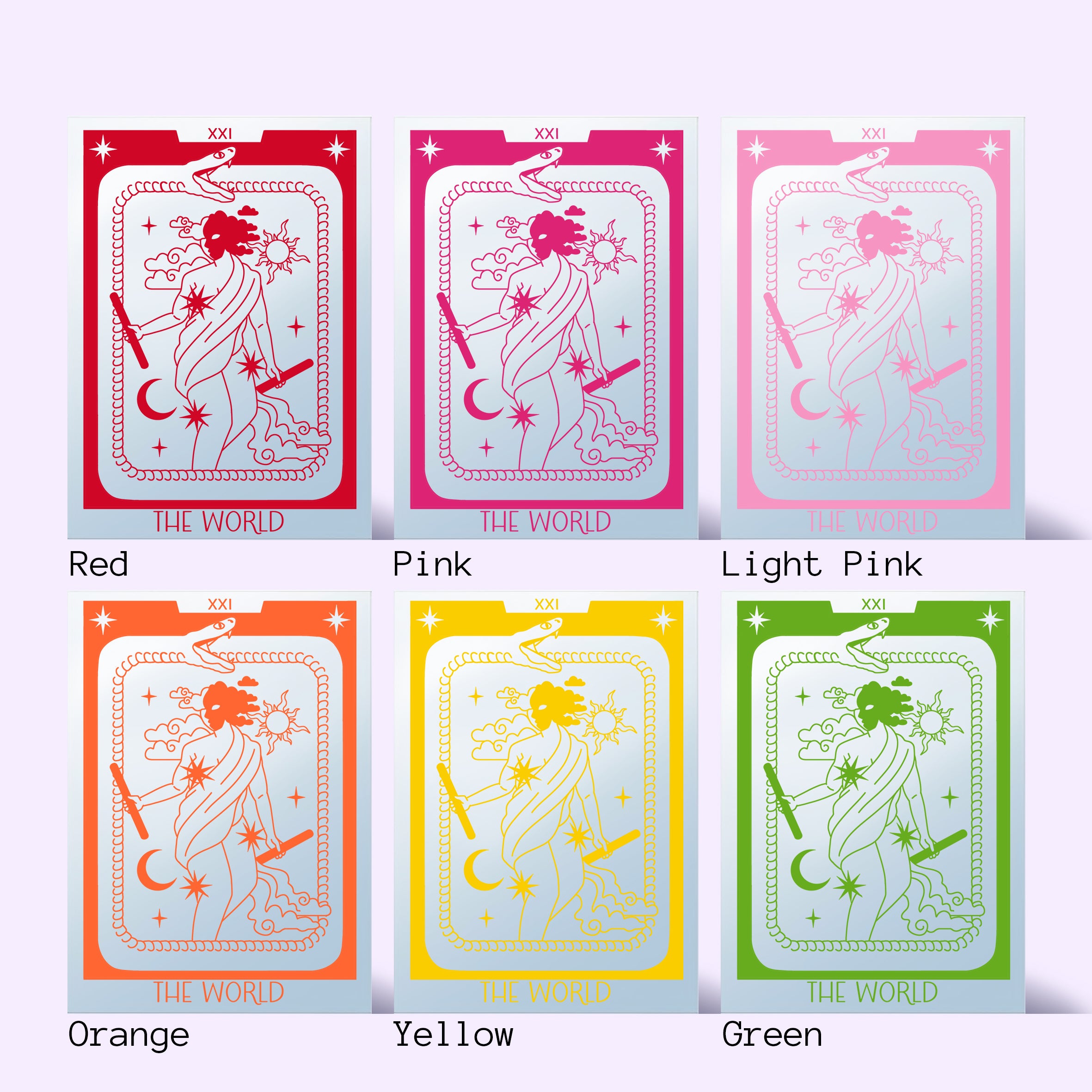 'The World' Mirror (Choose your colour)