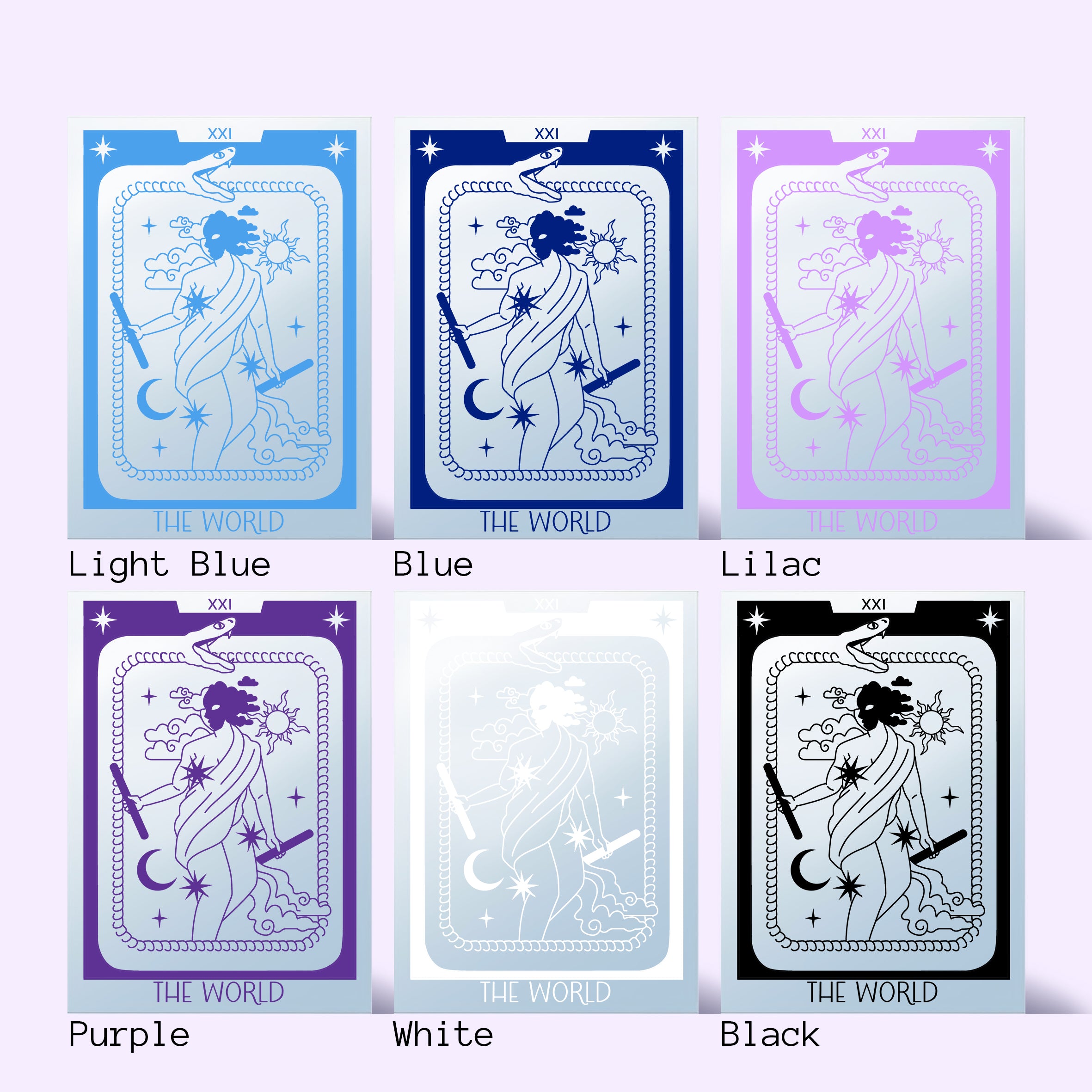 'The World' Mirror (Choose your colour)