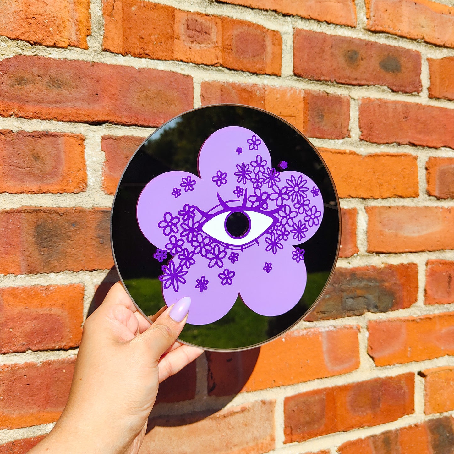 'Flower Dust' Round Mirror