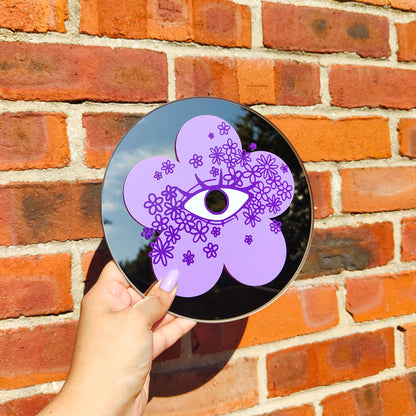 'Flower Dust' Round Mirror