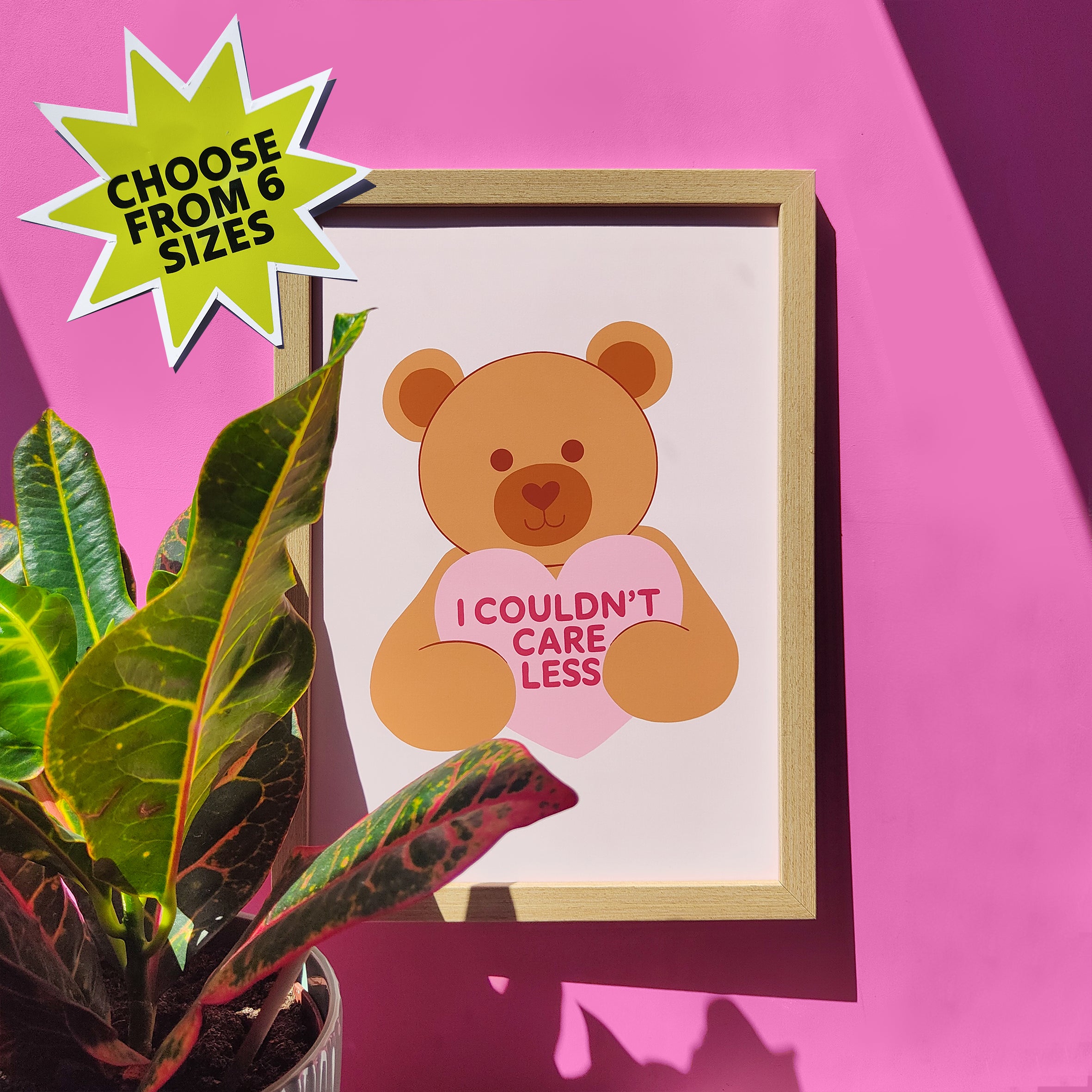 'I Couldn't Care Less' Print