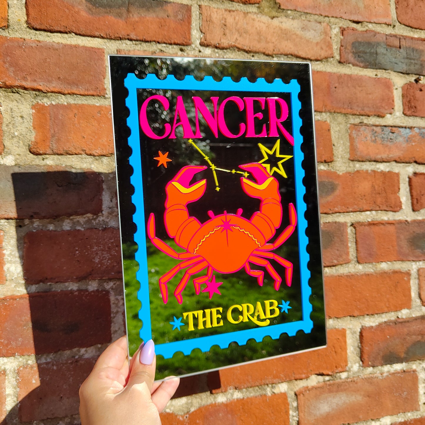 'Cancer Zodiac Stamp' Mirror