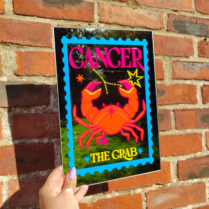 'Cancer Zodiac Stamp' Mirror
