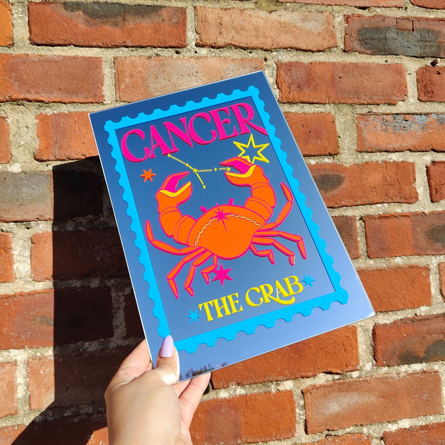 'Cancer Zodiac Stamp' Mirror