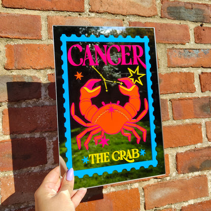 'Cancer Zodiac Stamp' Mirror