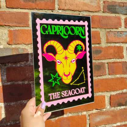 'Capricorn Zodiac Stamp' Mirror