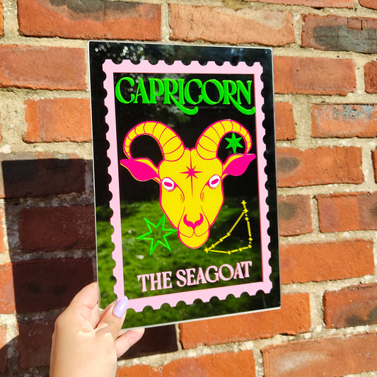 'Capricorn Zodiac Stamp' Mirror
