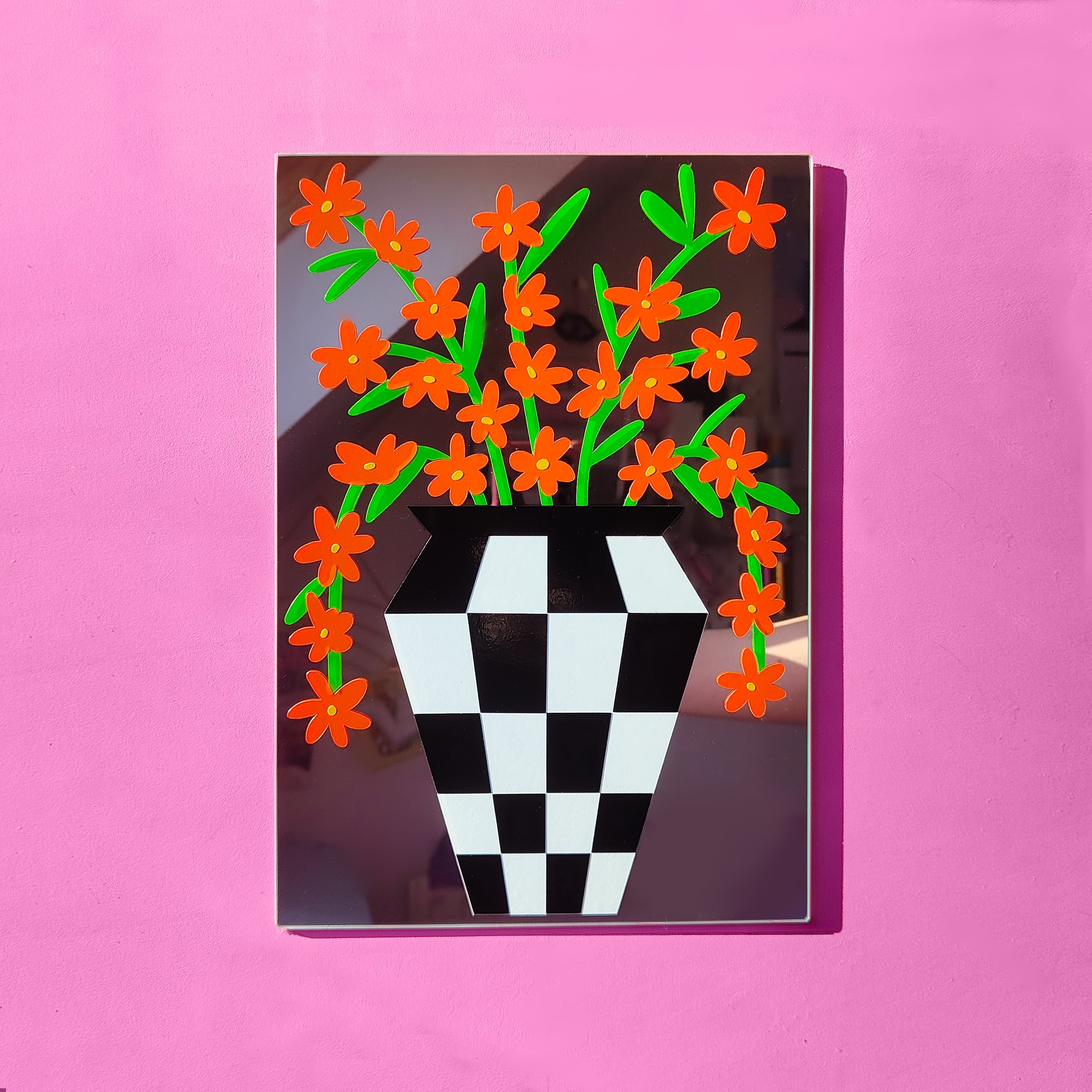 'Check Vase' Mirror