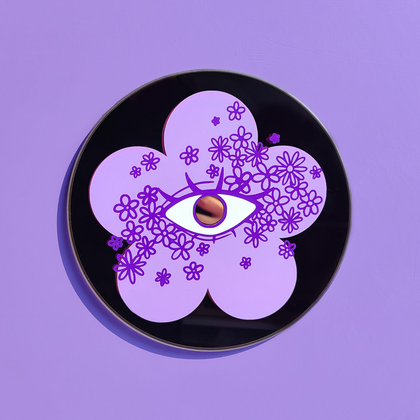 'Flower Dust' Round Mirror