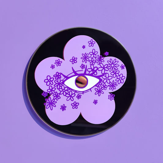 'Flower Dust' Round Mirror