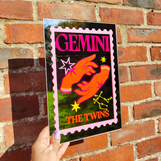 'Gemini Zodiac Stamp' Mirror