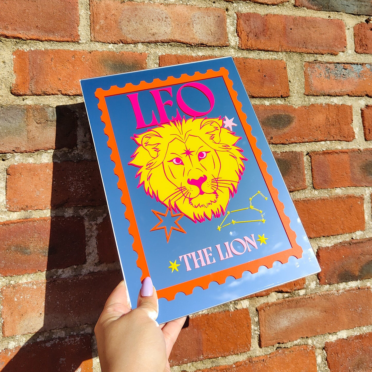 'Leo Zodiac Stamp' Mirror