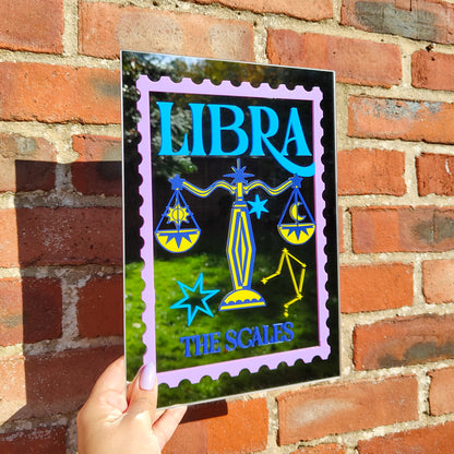 'Libra Zodiac Stamp' Mirror