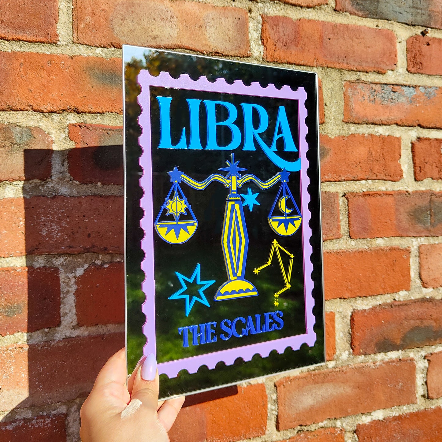 'Libra Zodiac Stamp' Mirror