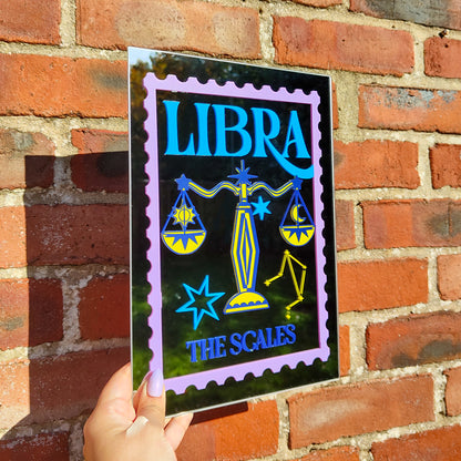 'Libra Zodiac Stamp' Mirror