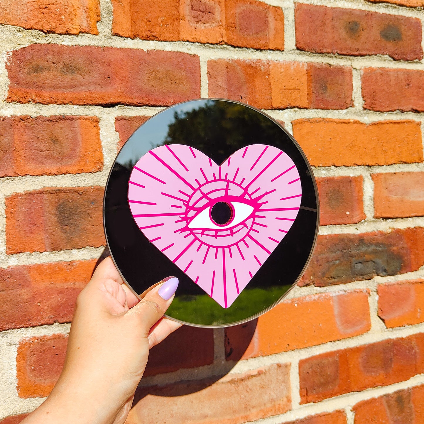 'Love Dust' Round Mirror