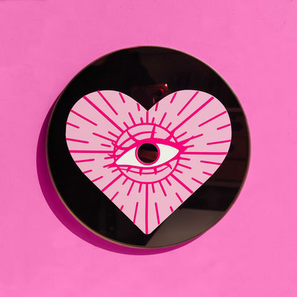 'Love Dust' Round Mirror