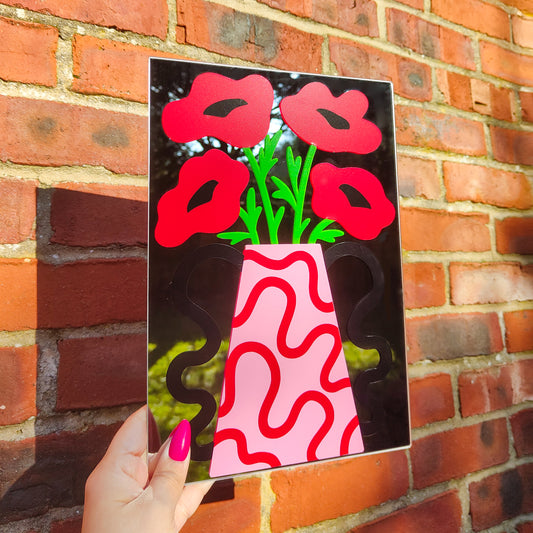 'Poppy Vase' Mirror