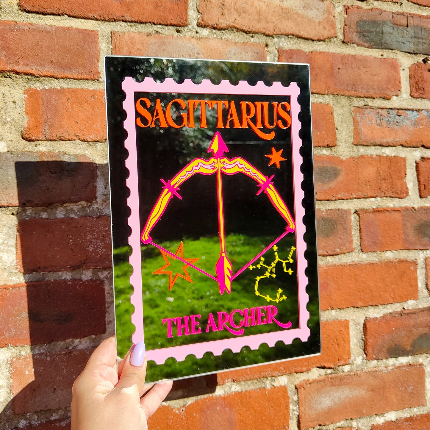 'Sagittarius Zodiac Stamp' Mirror