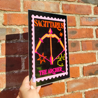 'Sagittarius Zodiac Stamp' Mirror