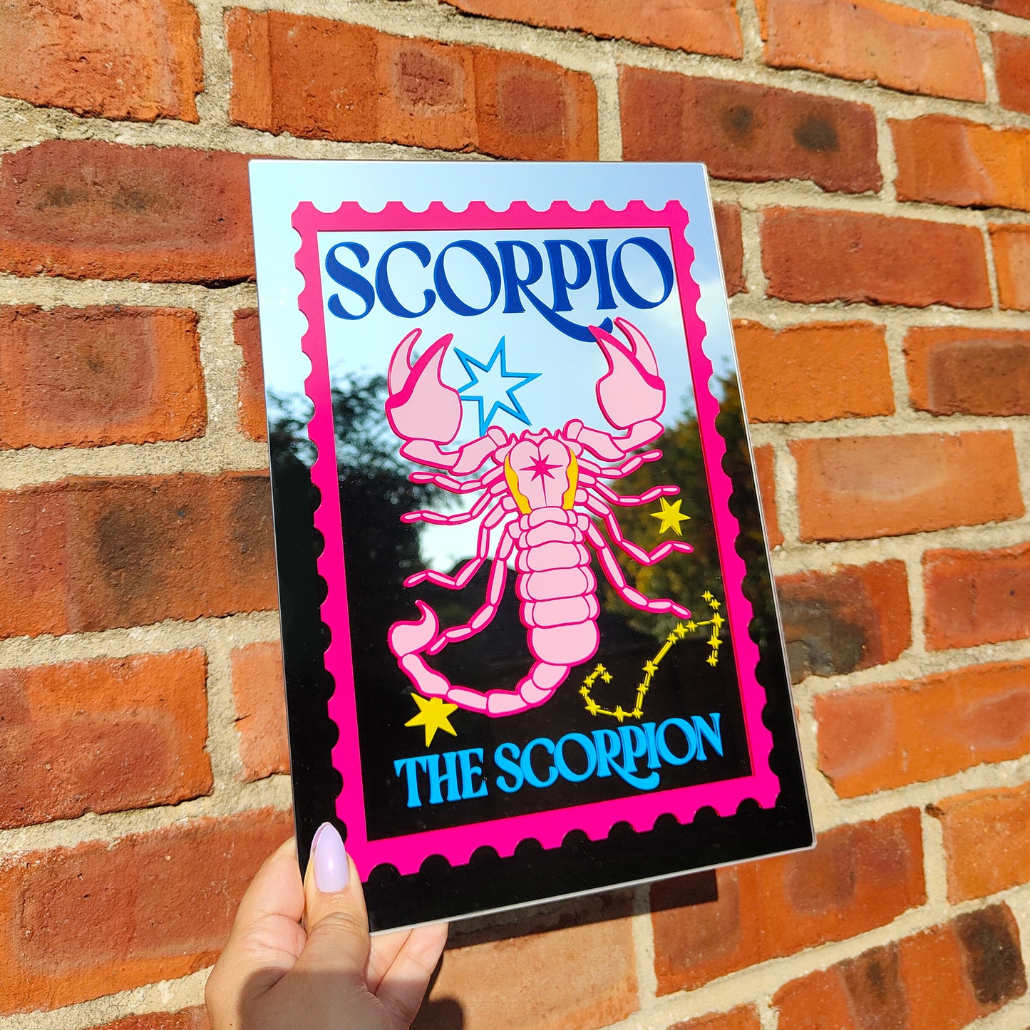 'Scorpio Zodiac Stamp' Mirror
