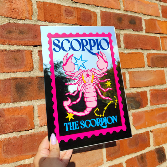 'Scorpio Zodiac Stamp' Mirror