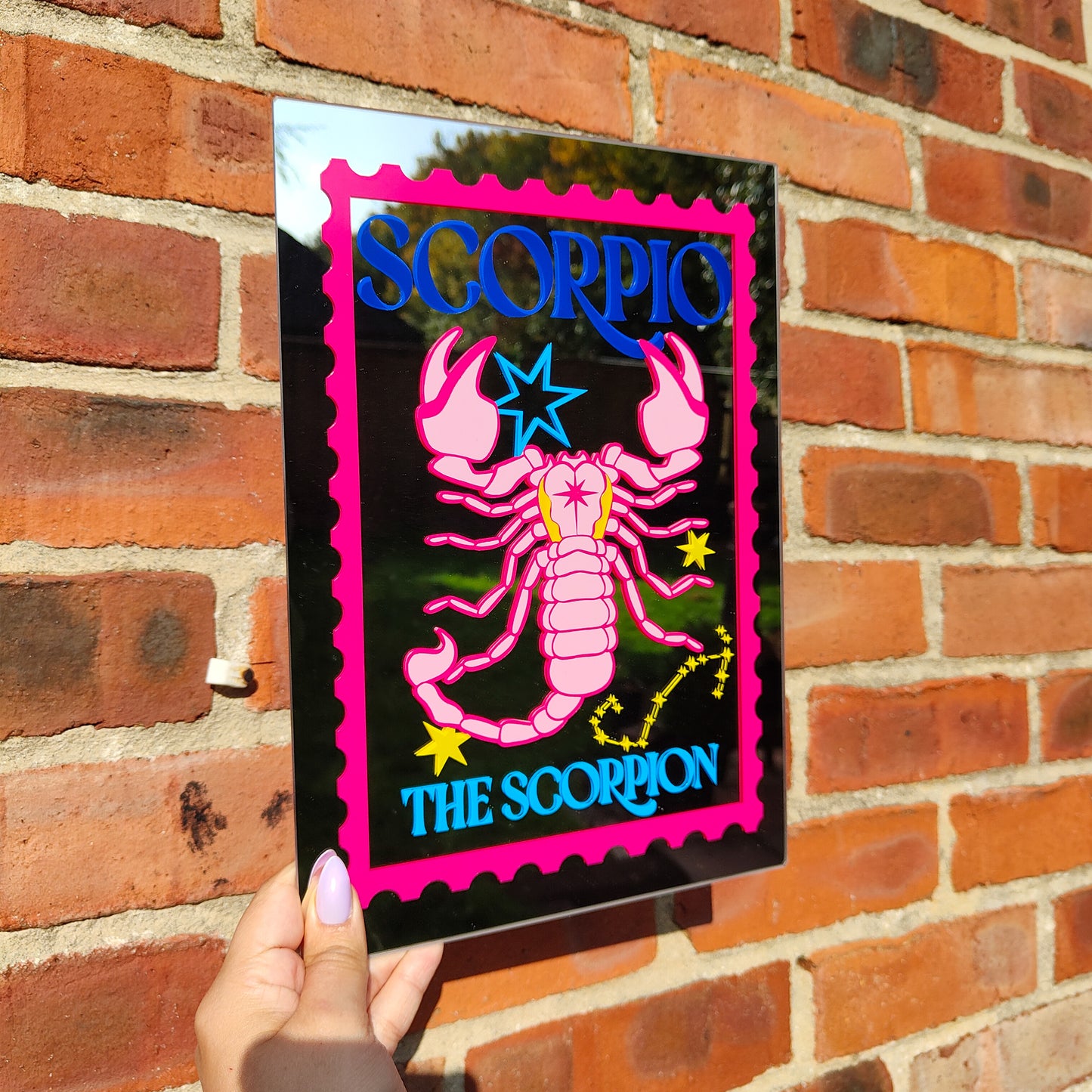 'Scorpio Zodiac Stamp' Mirror