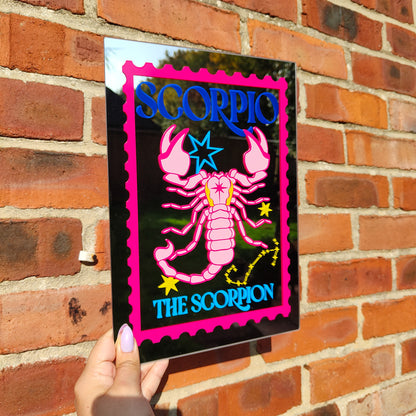 'Scorpio Zodiac Stamp' Mirror