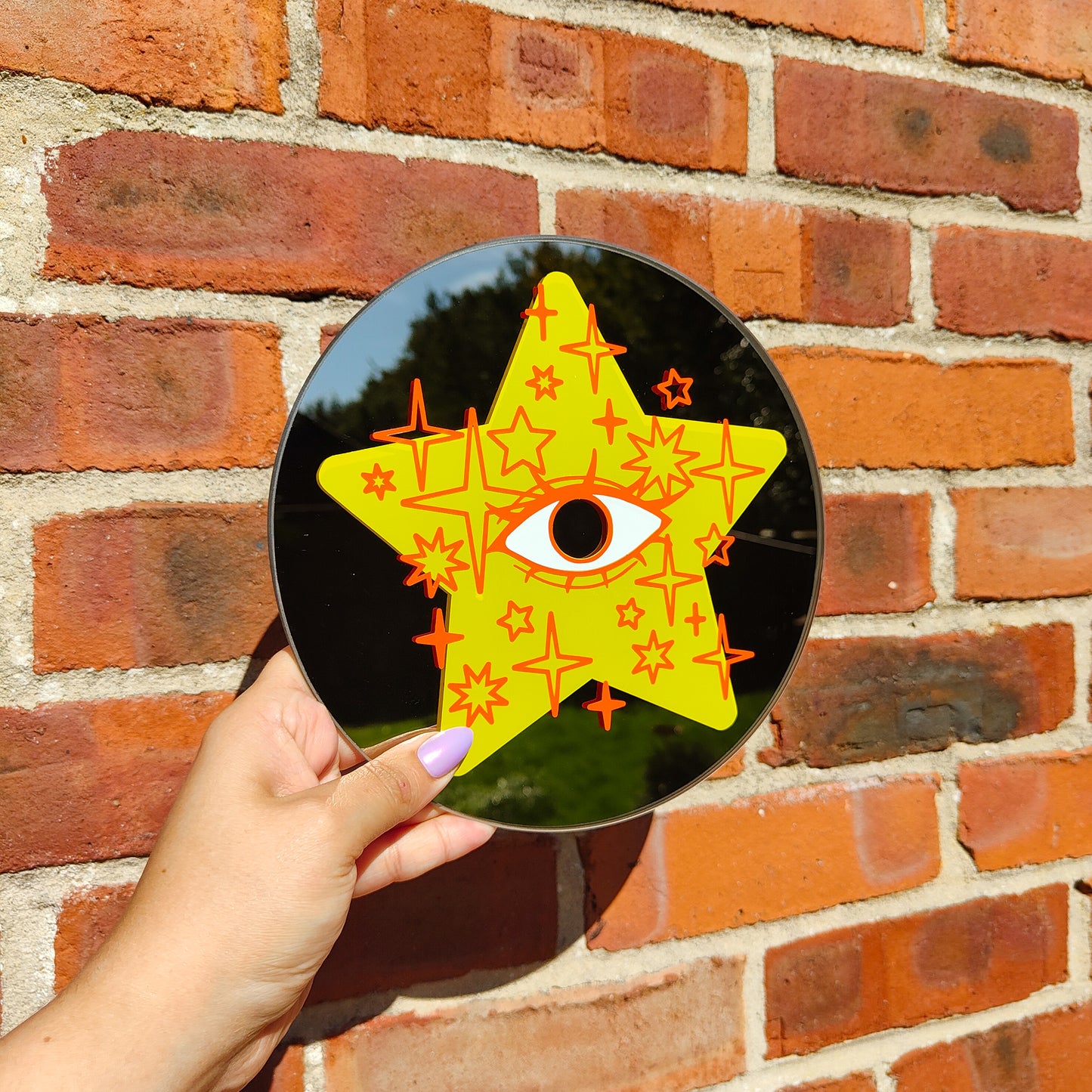 'Star Dust' Round Mirror