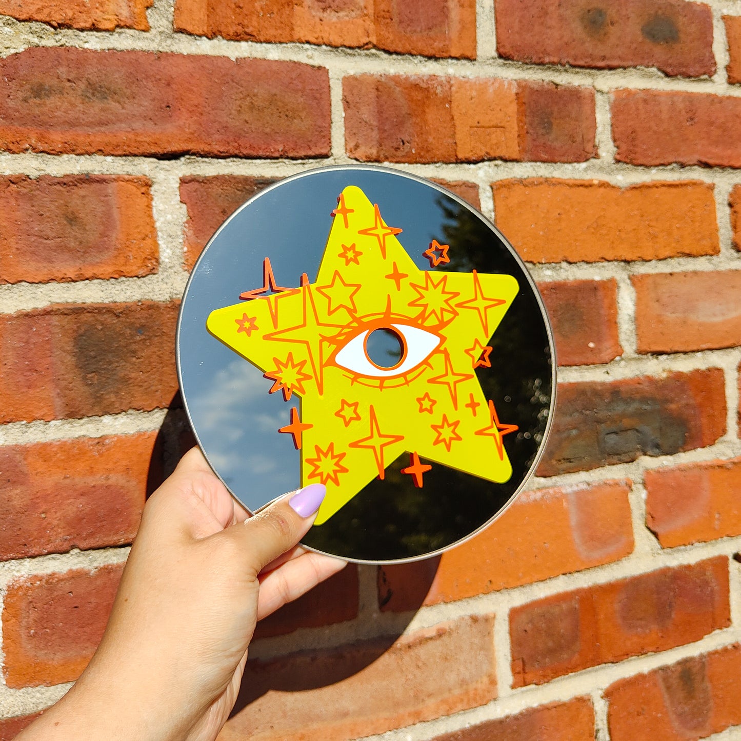 'Star Dust' Round Mirror