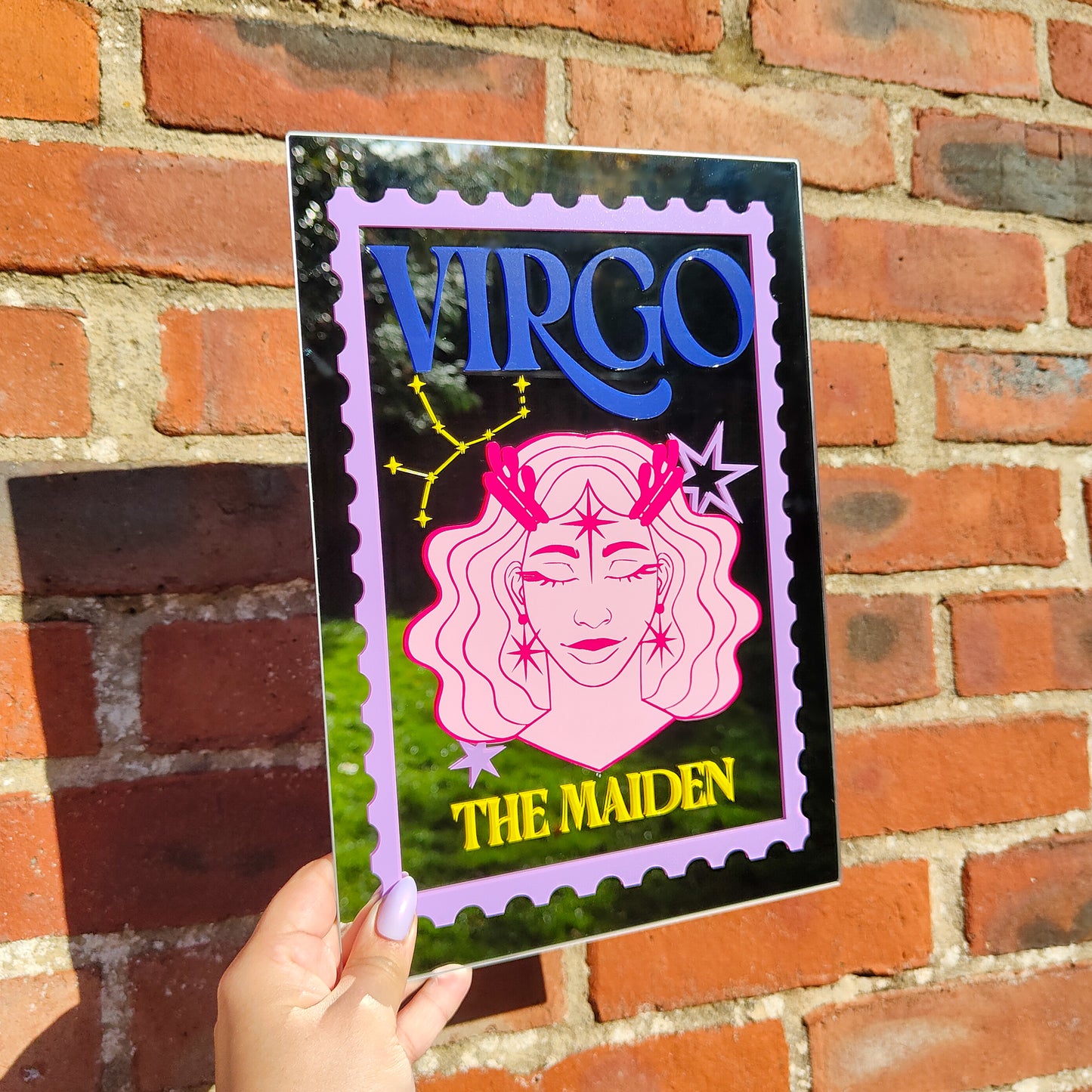 'Virgo Zodiac Stamp' Mirror