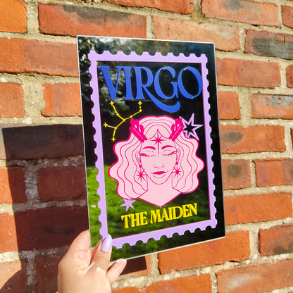 'Virgo Zodiac Stamp' Mirror