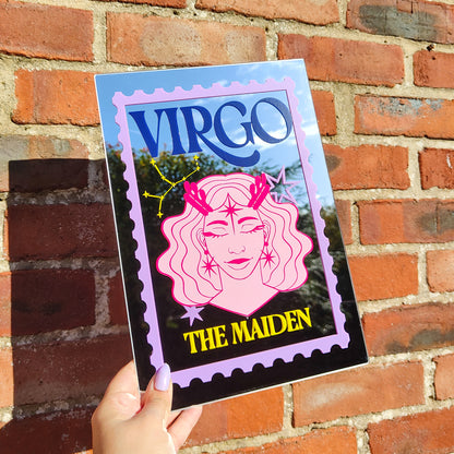 'Virgo Zodiac Stamp' Mirror