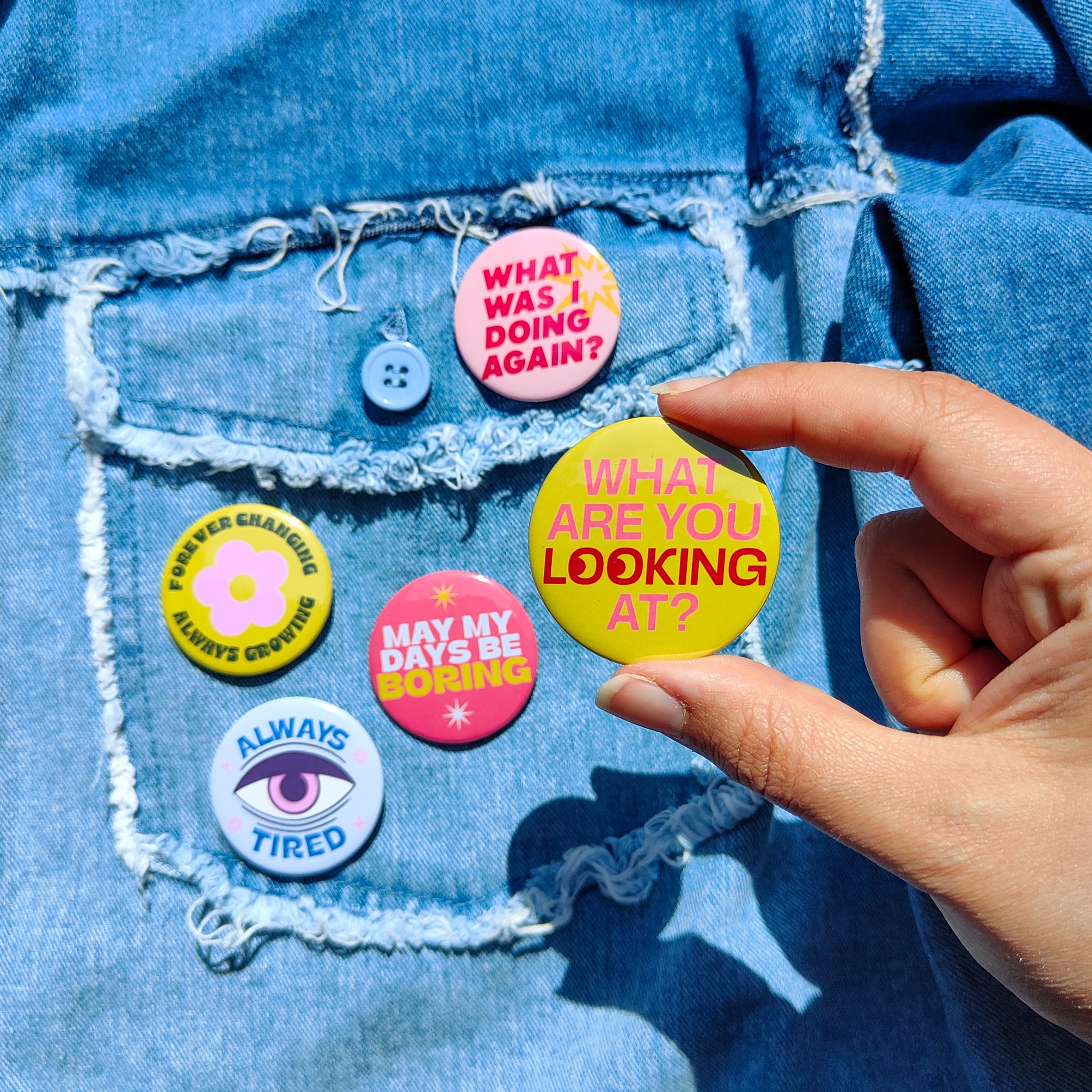 'What are you Looking at' Badge