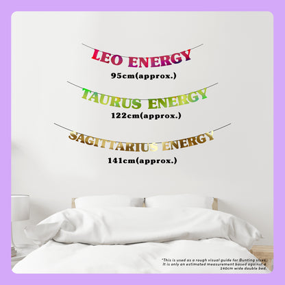 'ZODIAC SIGN' Energy' String Bunting (Choose your sign + colour)