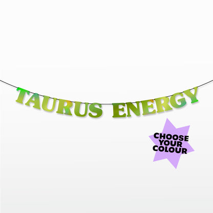 'ZODIAC SIGN' Energy' String Bunting (Choose your sign + colour)