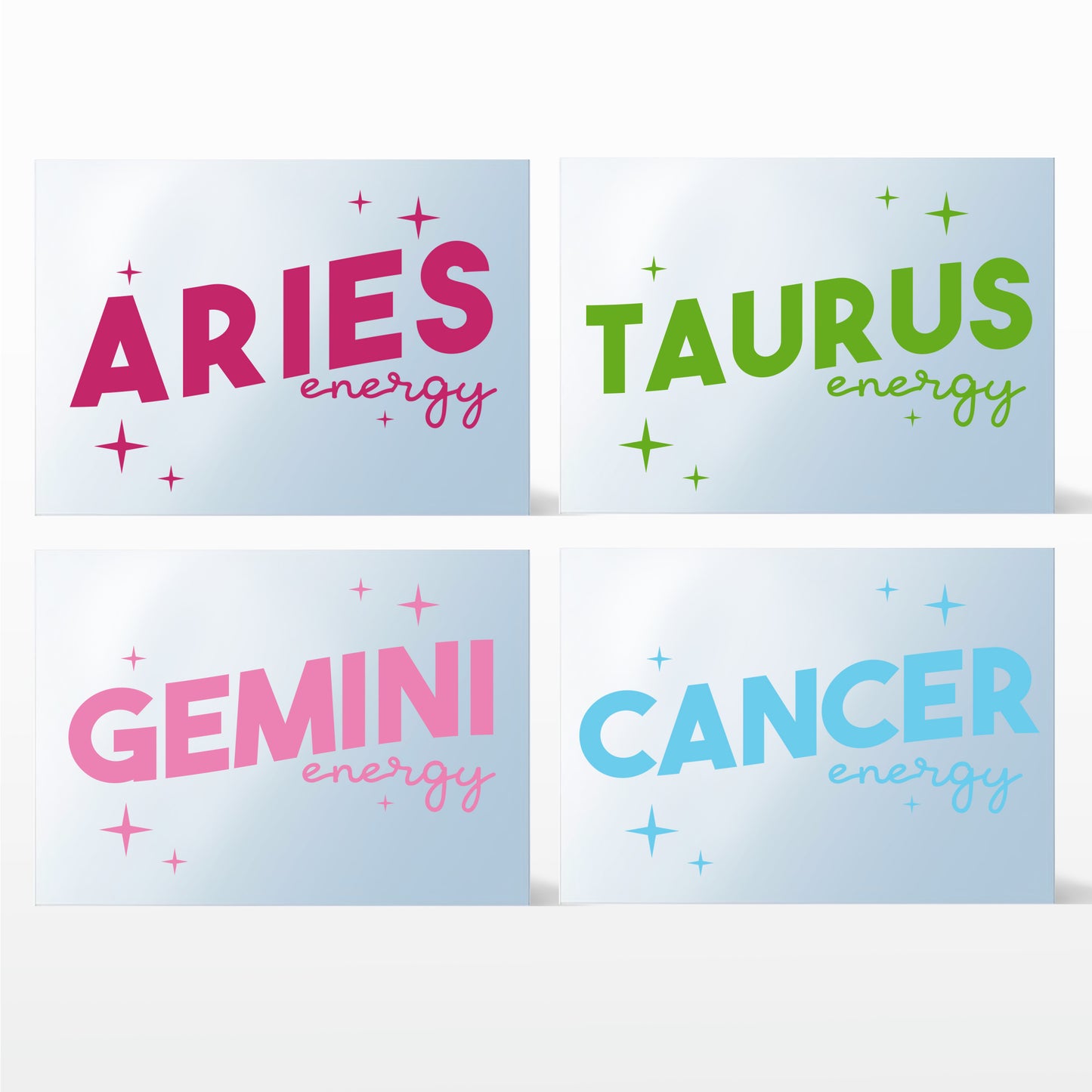 'Zodiac Energy' Mirror (Choose your Sign + Colour)