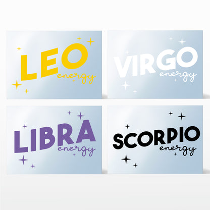 'Zodiac Energy' Mirror (Choose your Sign + Colour)