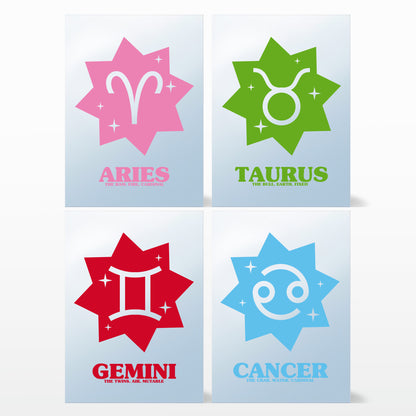 'Zodiac Star' Mirror (Choose your Sign + Colour)