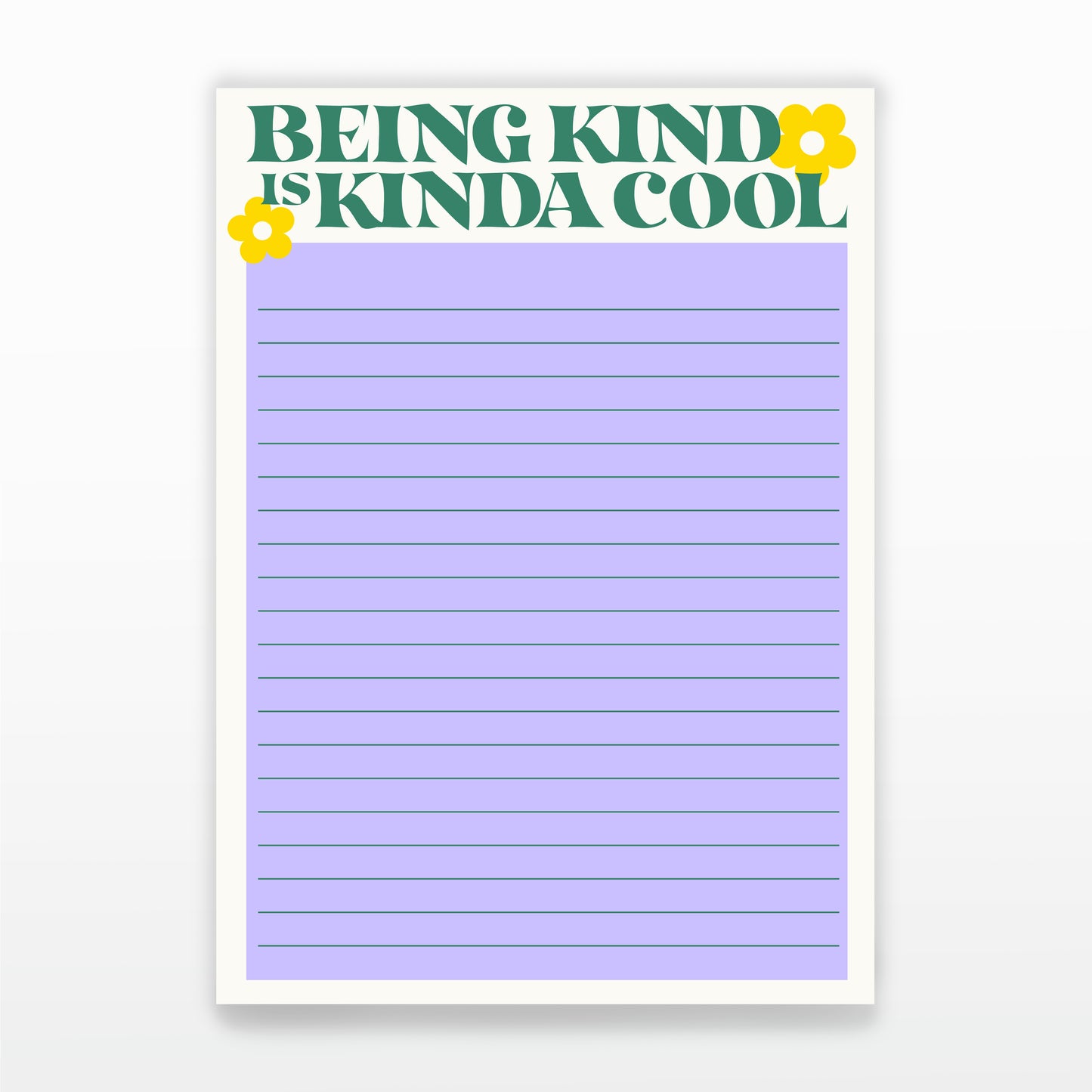 'Being Kind is Kinda Cool' A6/A5 Desk Pad/Notepad