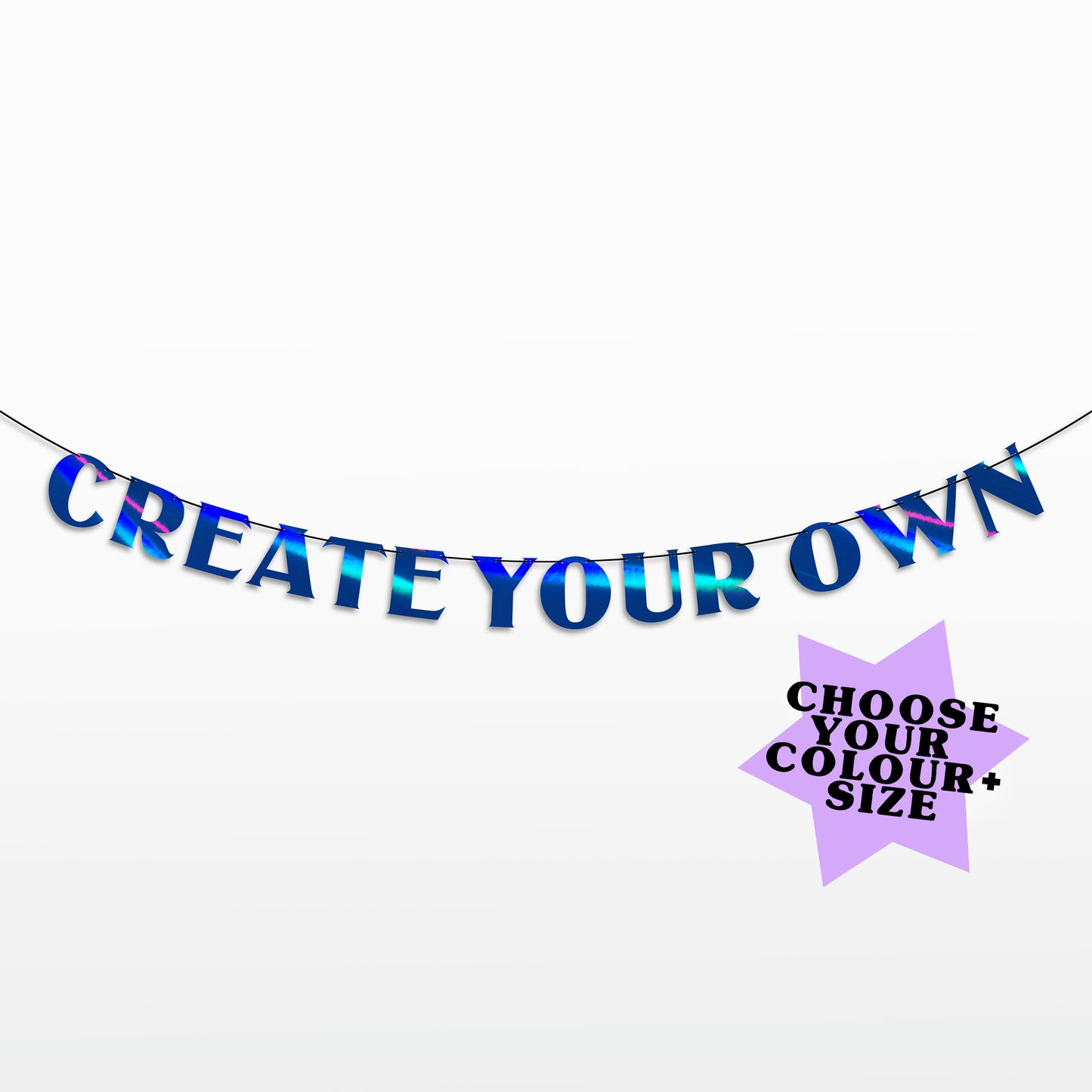 'Style1 CUSTOM' Bunting (Choose your Colour)