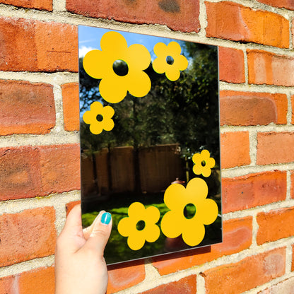 'Flower Power' Mirror (Choose your colour)