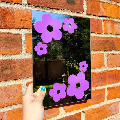 'Flower Power' Mirror (Choose your colour)