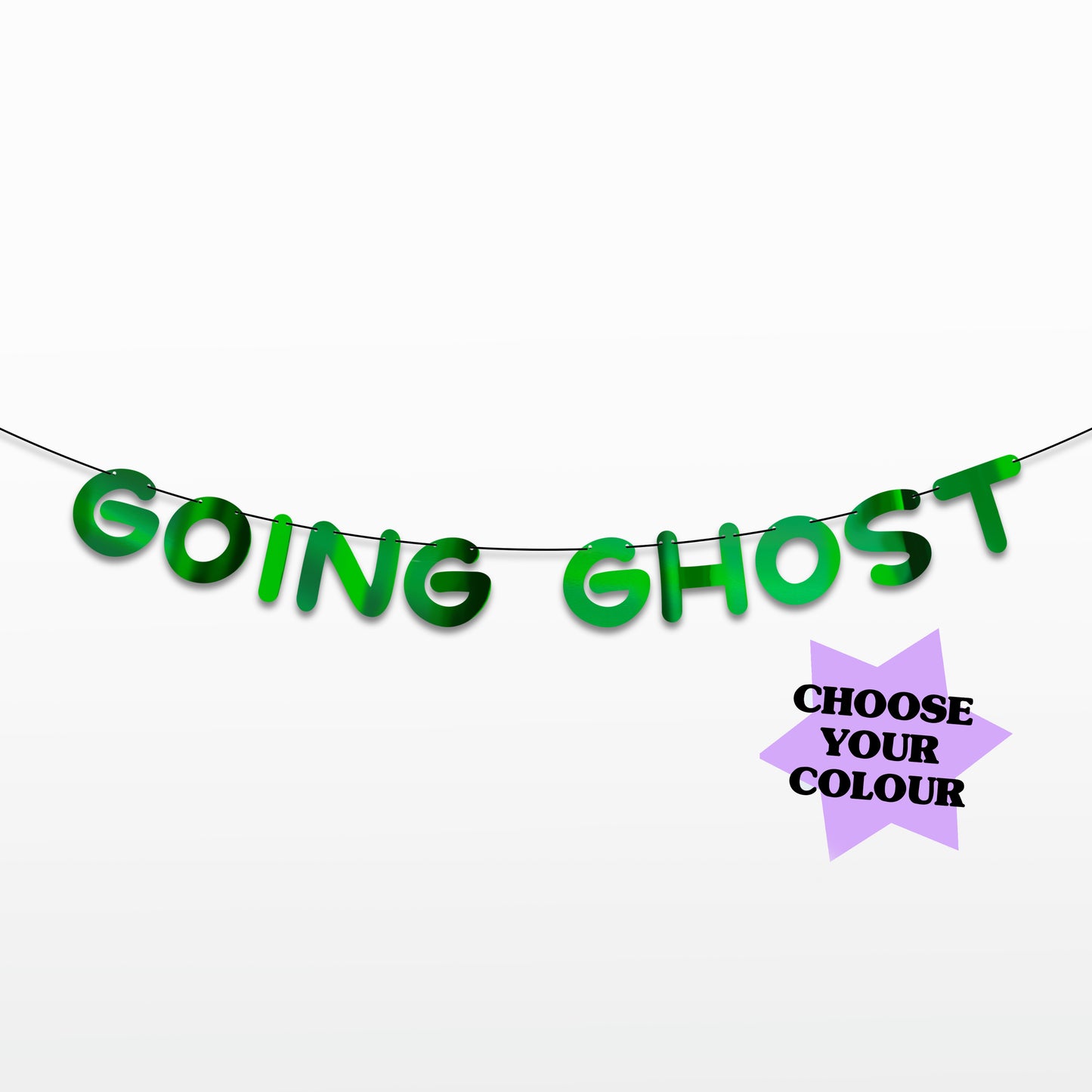 'Going Ghost' String Bunting (Choose your colour)